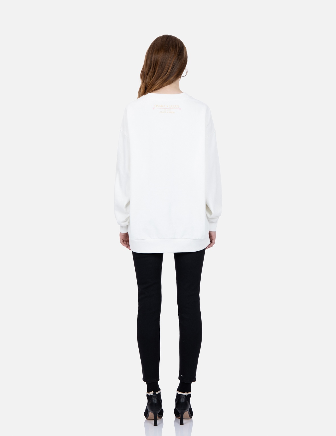 KOI PRINT AND SEAGULL EMBROIDERY SUPER HIGH-WAIST SKINNY JEANS - 5