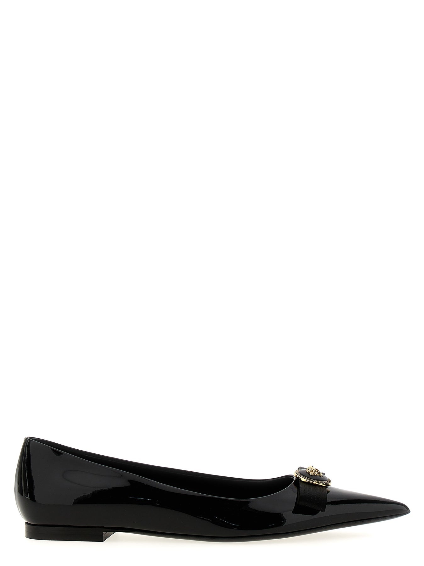 Gianni Ribbon Flat Shoes Black - 1