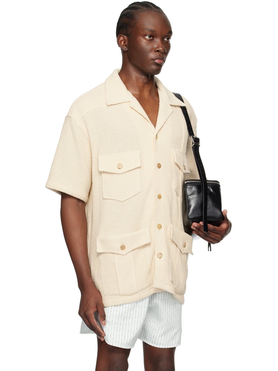 Beige Flap Pocket Shirt - 2