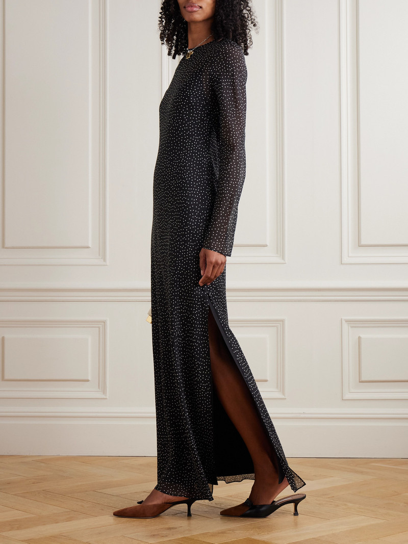 SIR. Lisander Layered Polka-dot Silk-chiffon Maxi Dress outlook