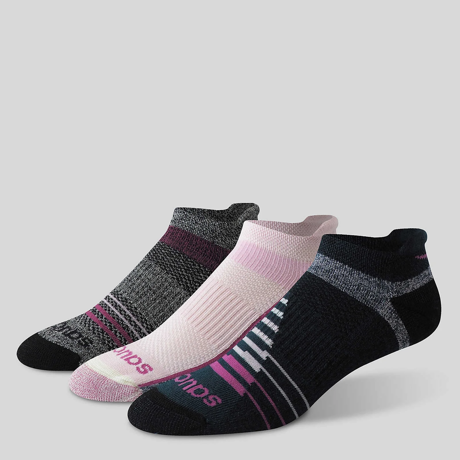 Inferno Merino Wool Blend No Show 3-Pack Sock - 1