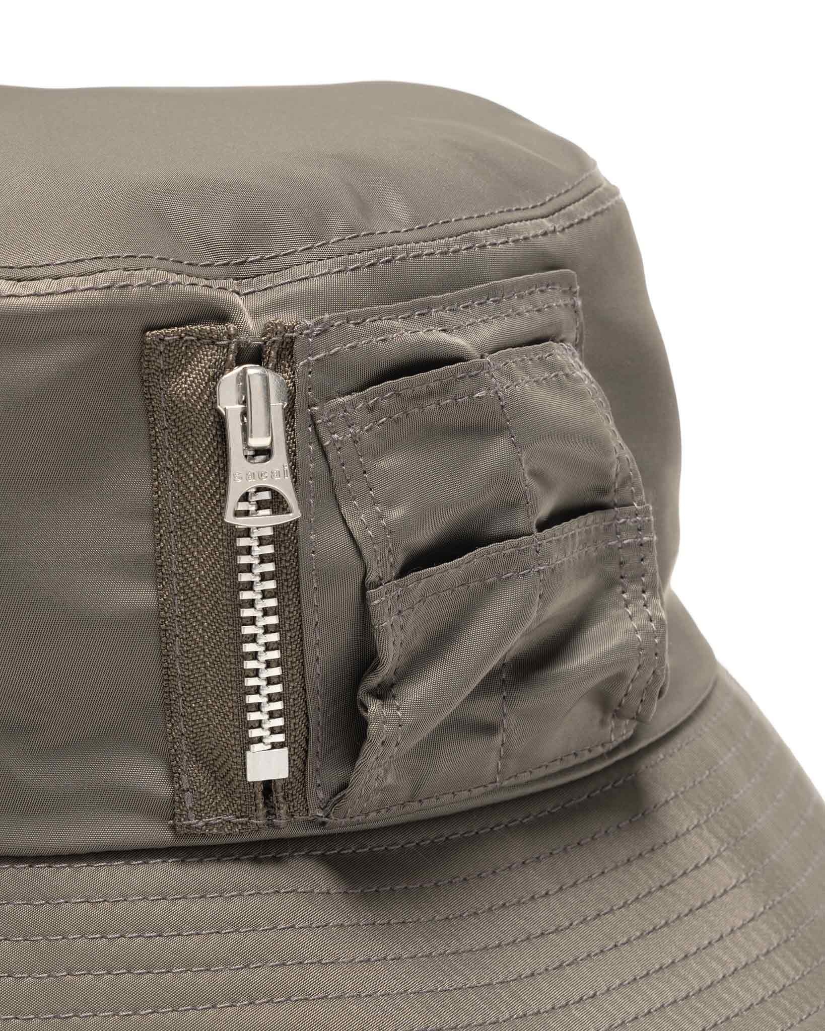 sacai サカイ Nylon Twill Double Brim Hat sacai Pocket Double Brim Hat / Nylon Twill Taupe | havenshop