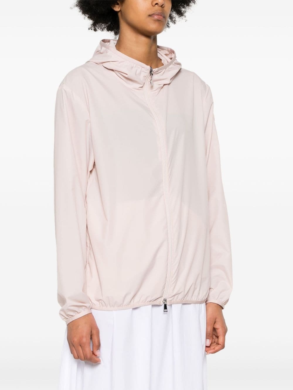 logo-patch hooded windbreaker jacket - 3