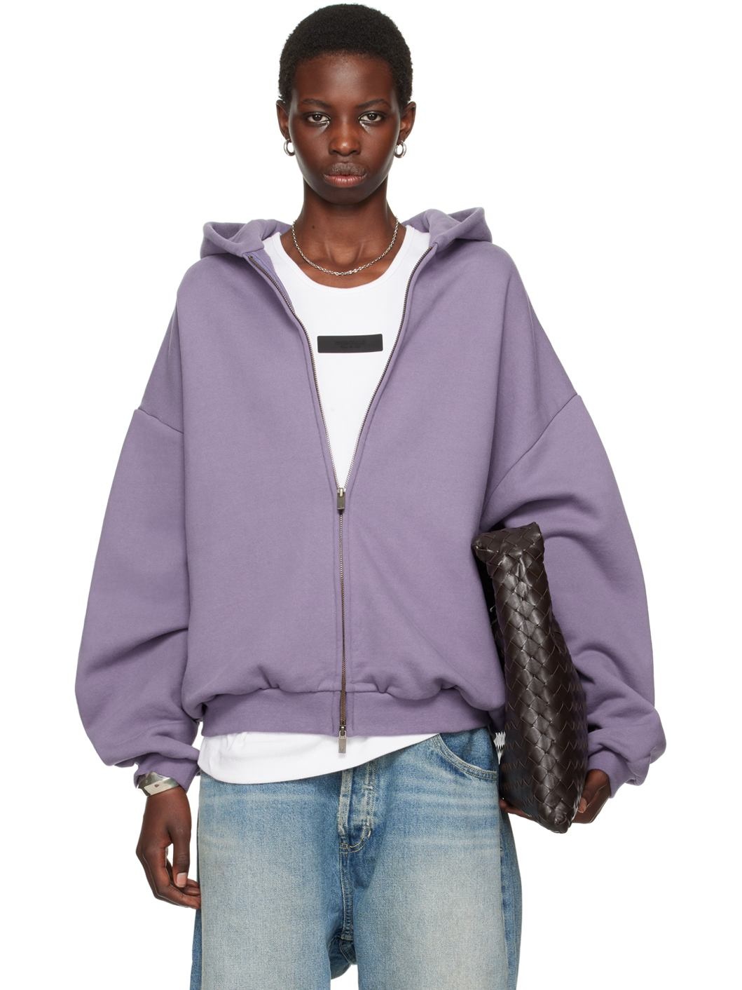 Purple Full-Zip Hoodie - 1