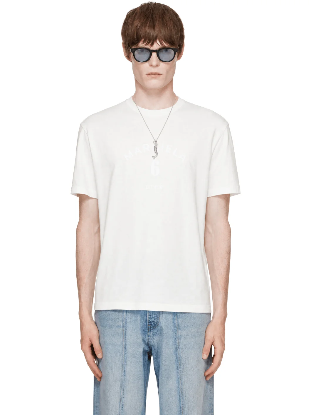White Cotton T-shirt - 1