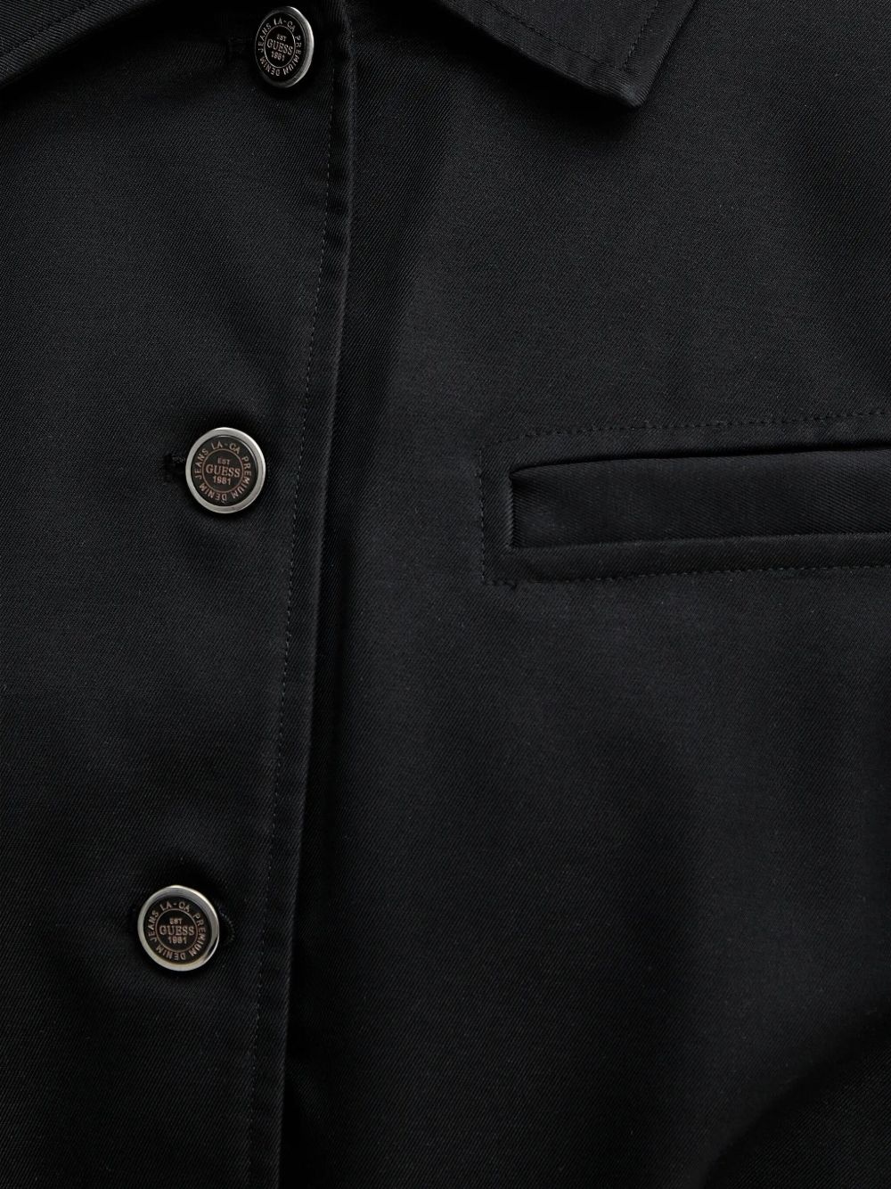 button-fastening cinched jacket - 4