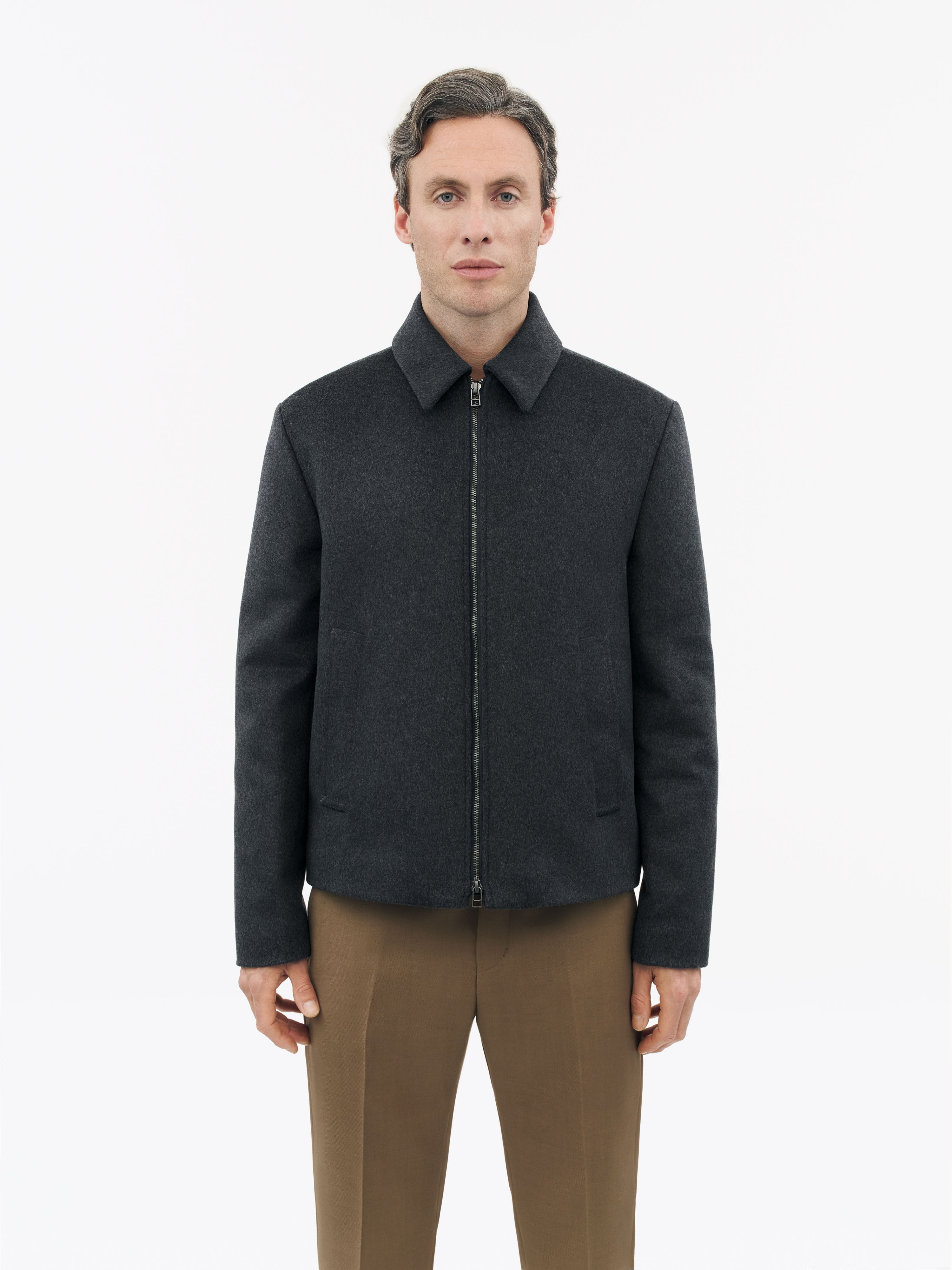 Elmeri Zip-Up Wool Blend Jacket - 4