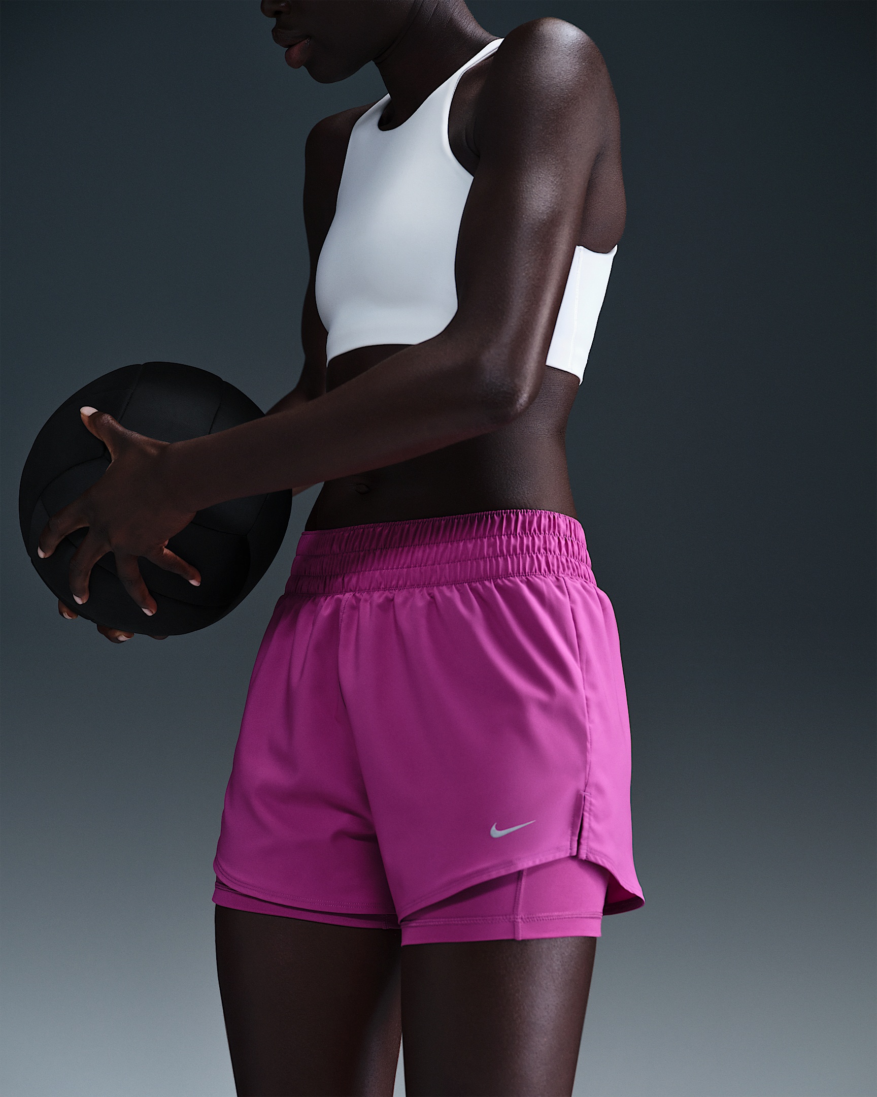 Nike One Women's Dri-FIT High-Waisted 3" 2-in-1 Shorts - 2