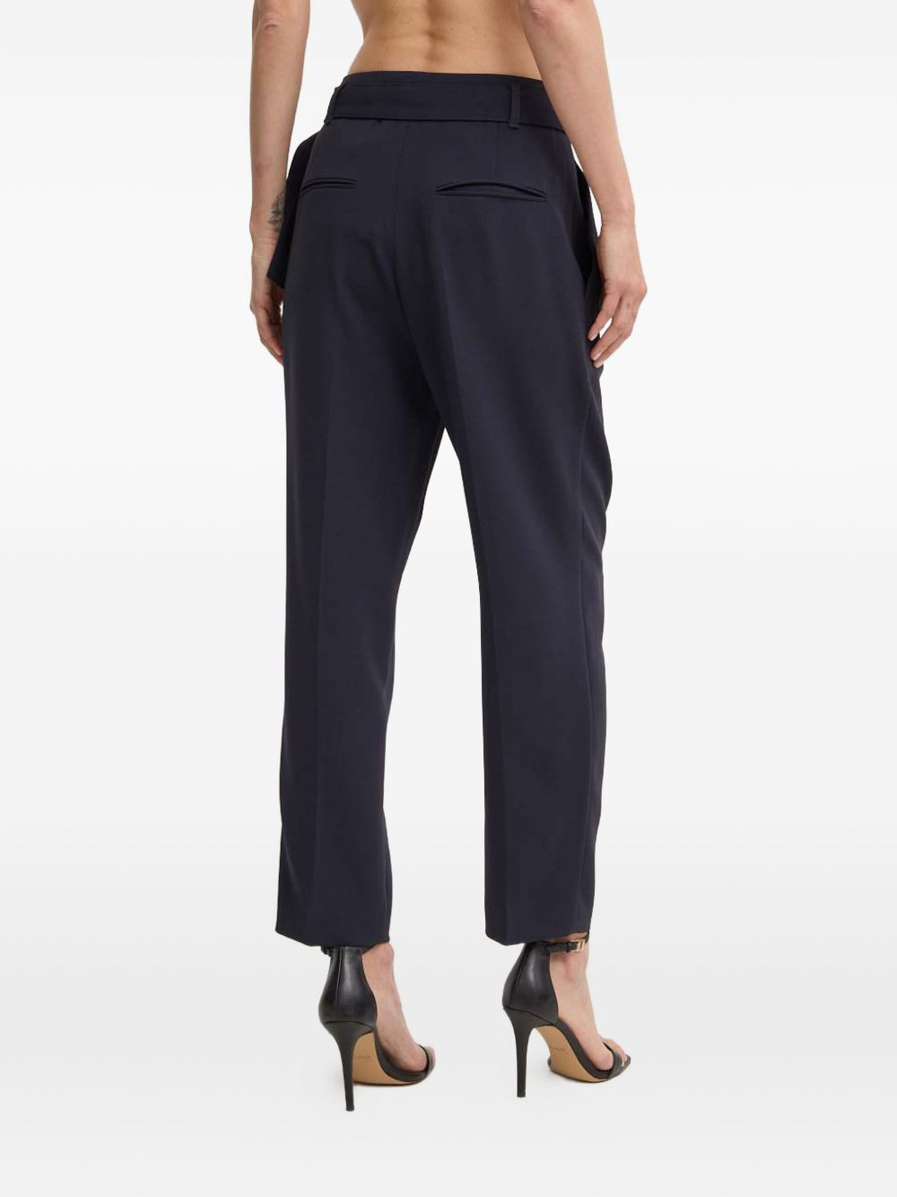 pleated belted trousers - 3