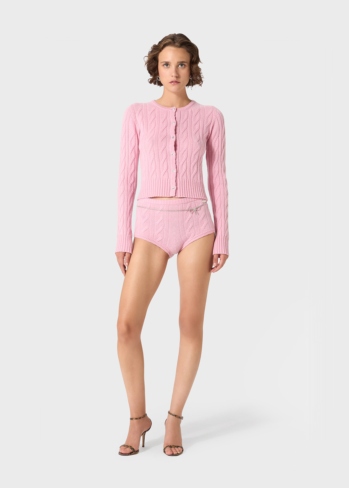 WOOL AND CASHMERE CARDIGAN WITH JEWEL BUTTONS - 2