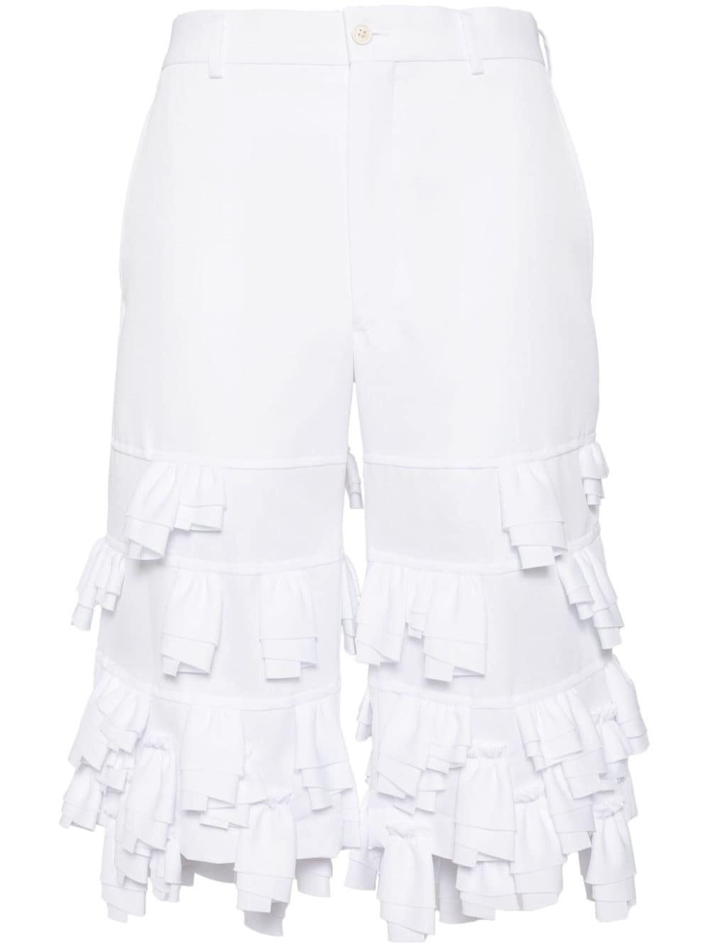 ruffle layered tailored short - 1