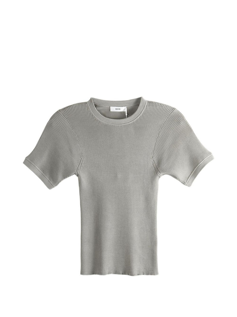 ribbed knit T-shirt 1
