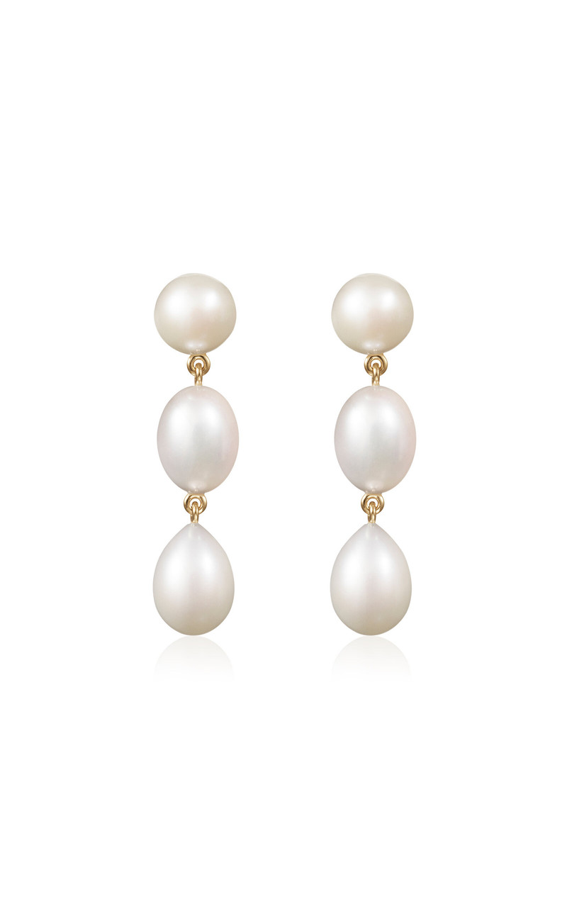 Amis Poire 14K Yellow Gold Pearl Earrings gold 1