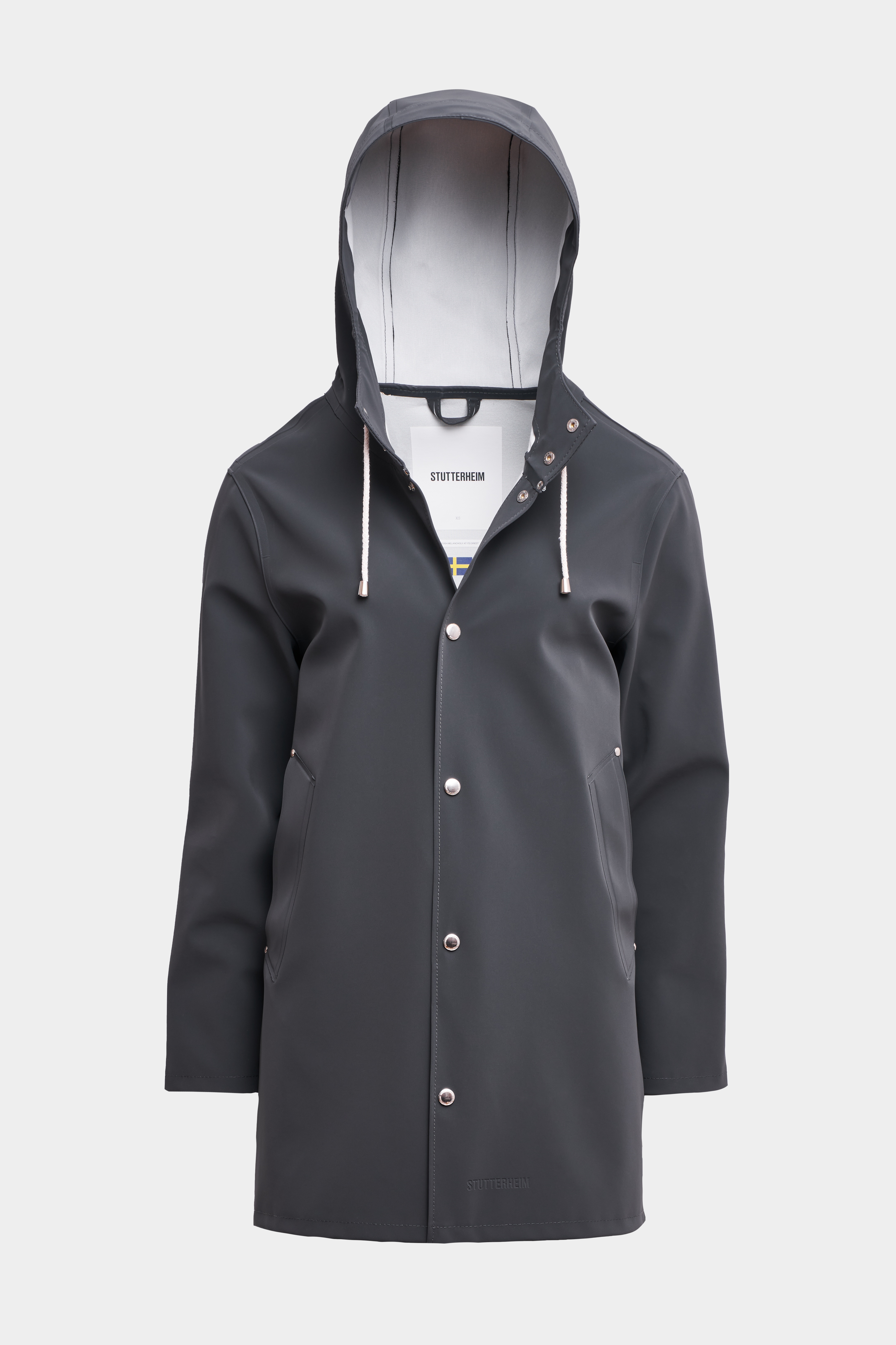 Stockholm Matte Raincoat Charcoal - 3