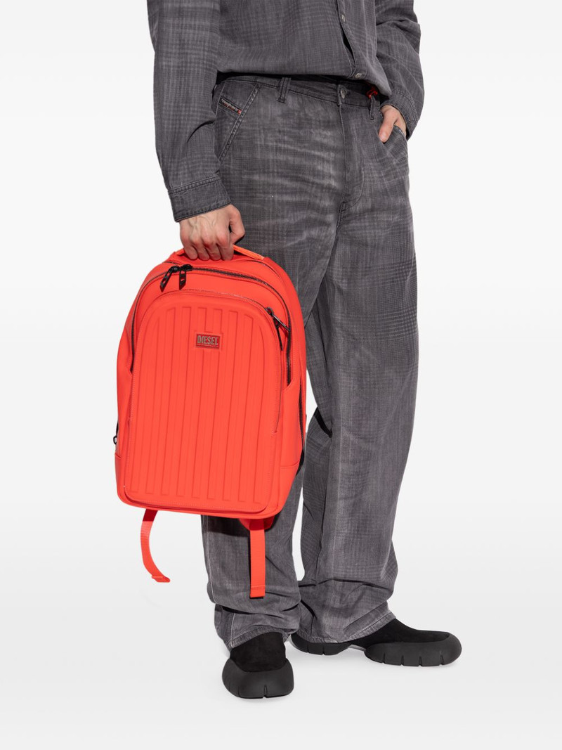 Diesel ribbed logo-plaque backpack outlook