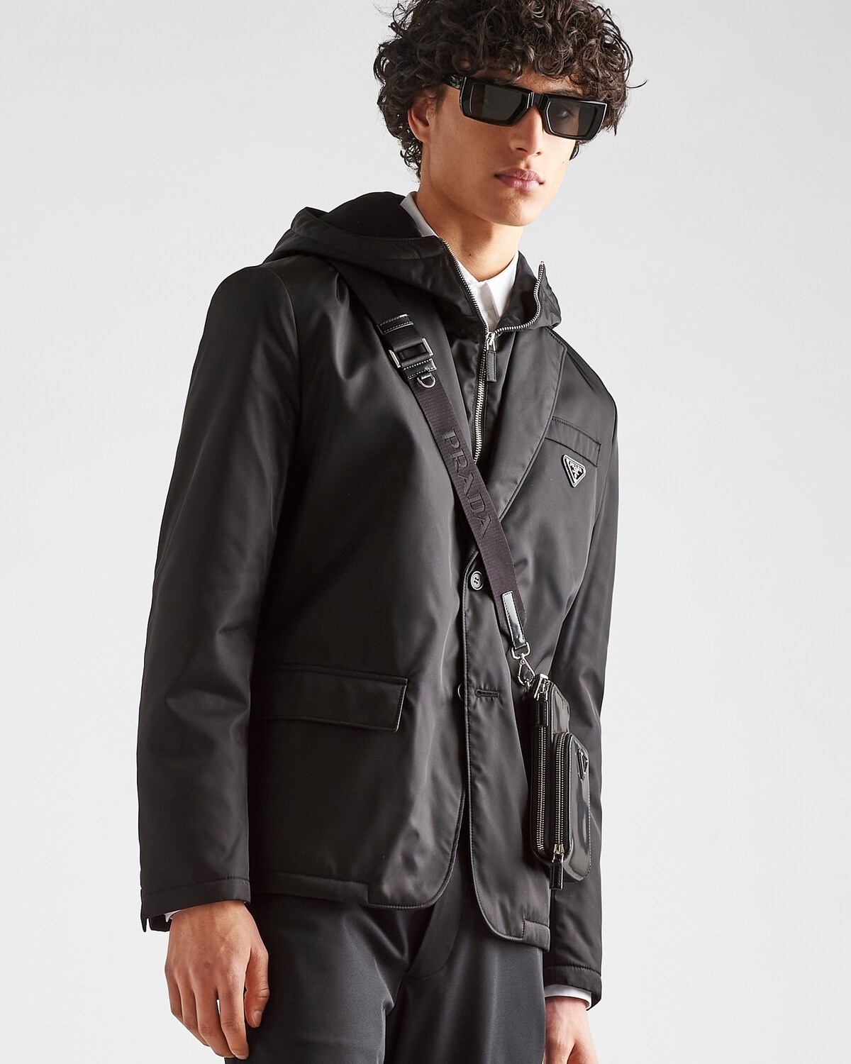 Single-breasted re-nylon jacket - 3