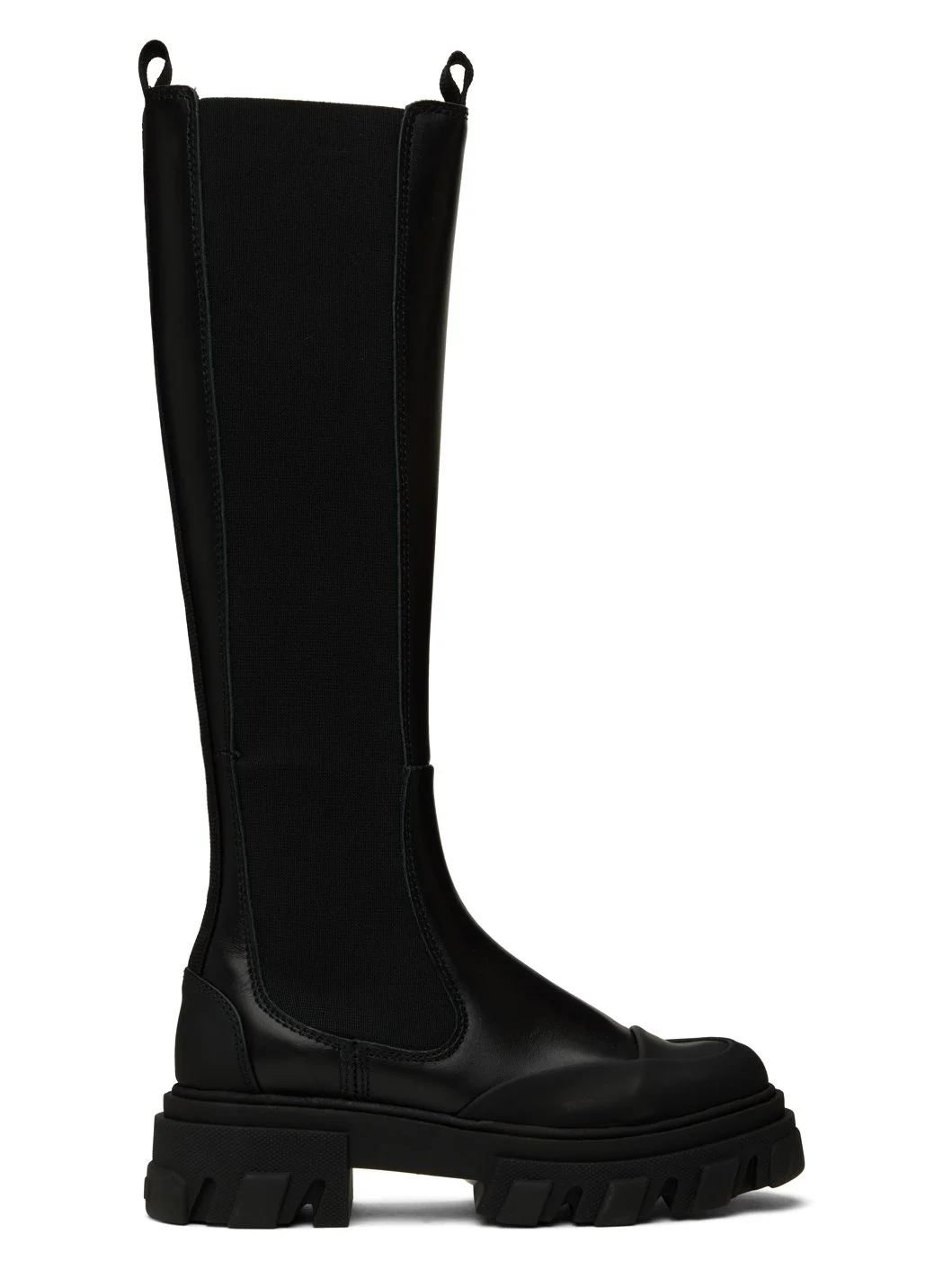 Black Cleated Chelsea Boots - 1