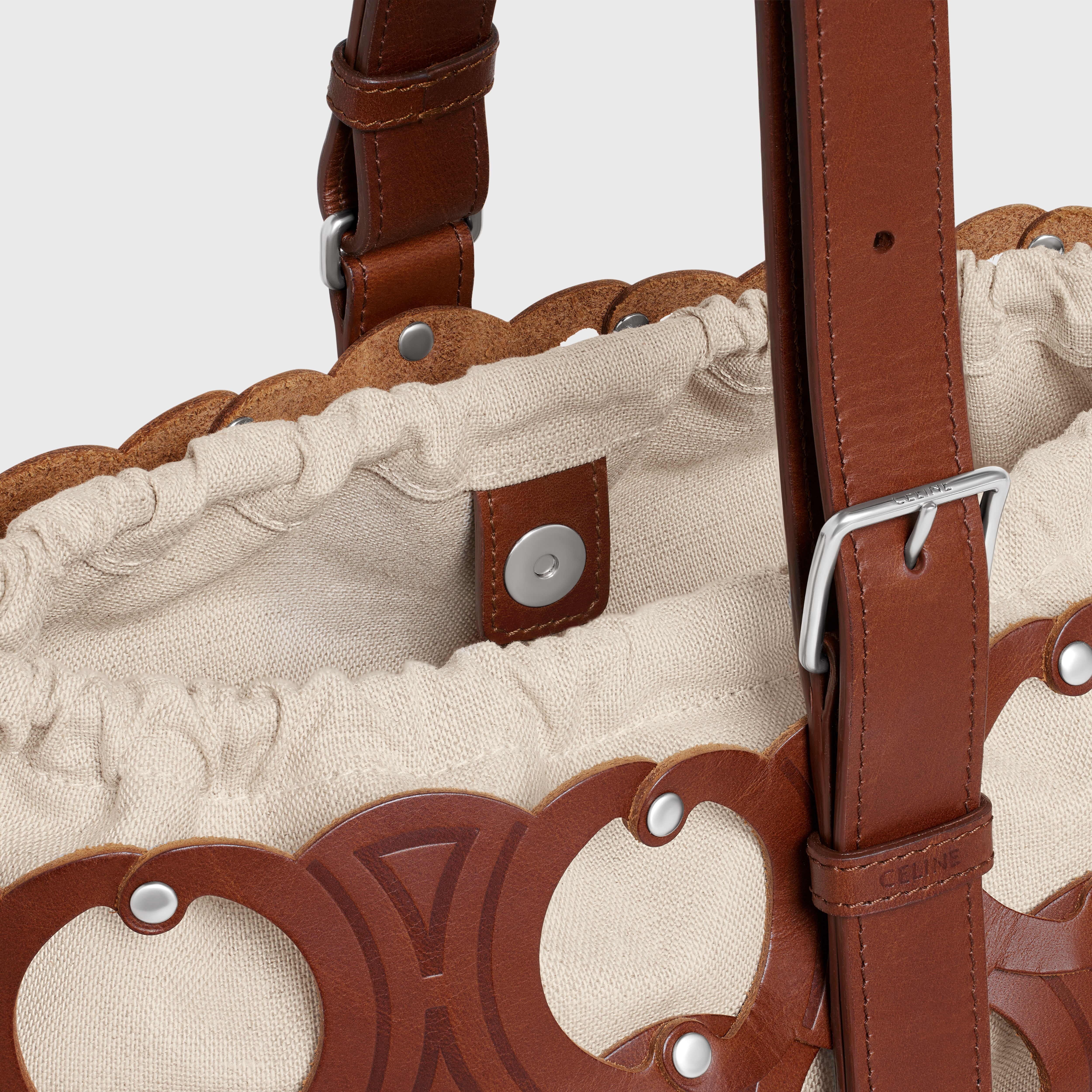 Picnic Basket triomphe patchwork in CALFSKIN - 4