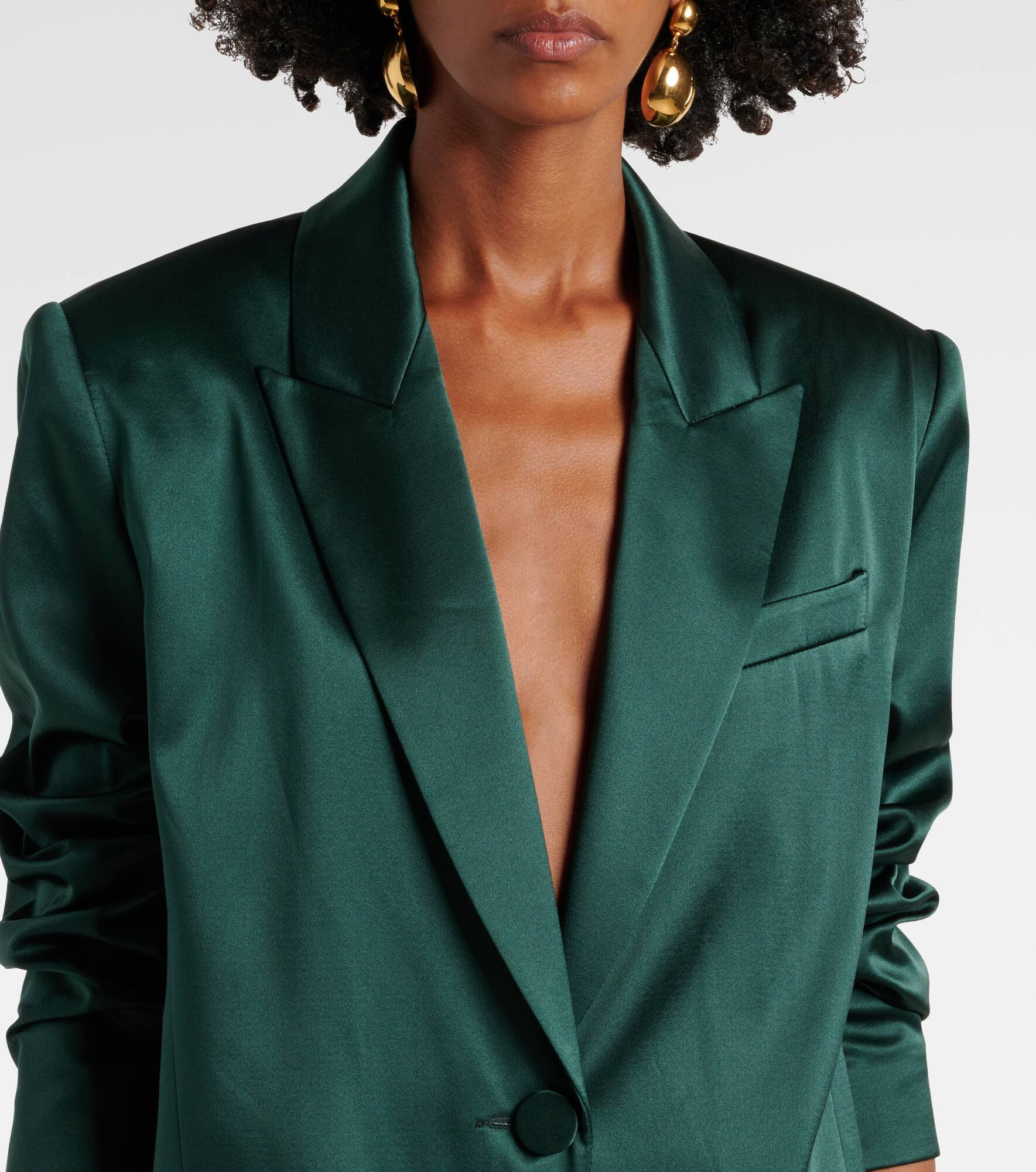 Silk satin blazer - 4
