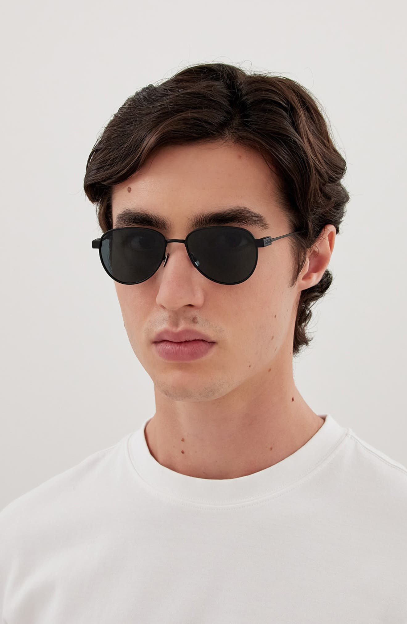 Saint Laurent 53mm Panthos Sunglasses in Black at Nordstrom - 3