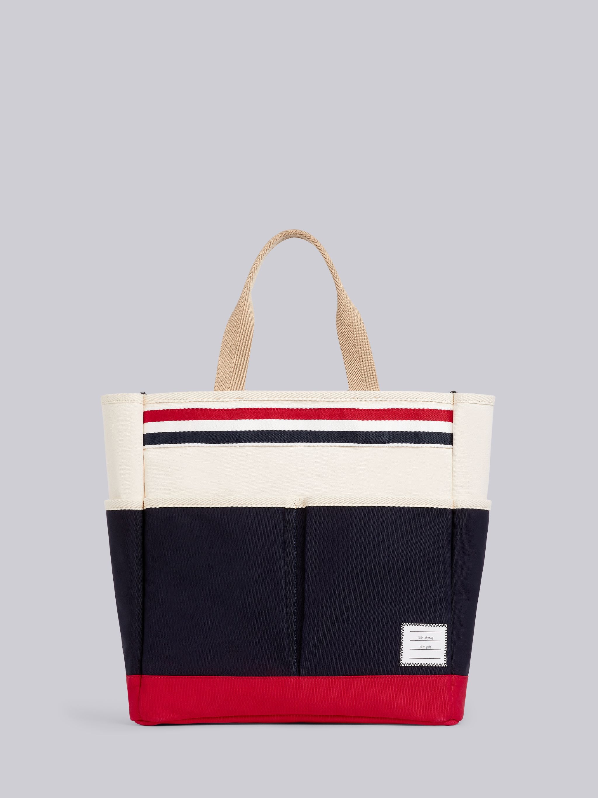 Tricolor Cotton Canvas Garden Tote - 1