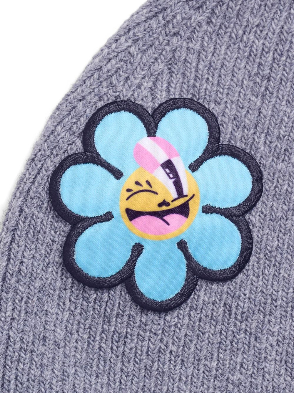 The Joy flower-embellished beanie hat - 4