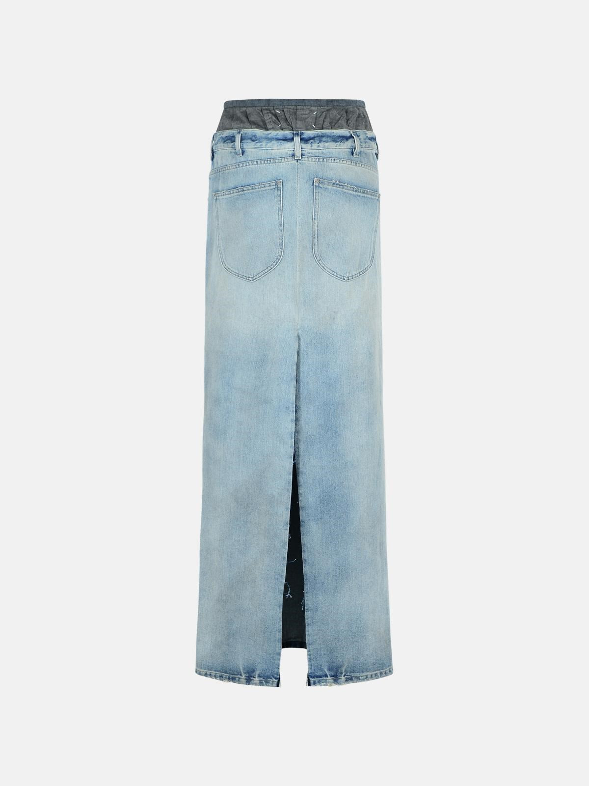 BLUE DENIM SKIRT - 3
