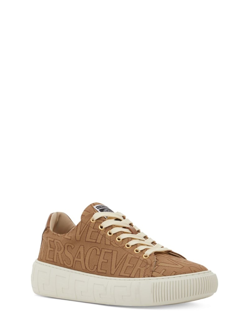 Fabric & leather sneakers - 3