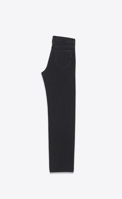 SAINT LAURENT long baggy jeans in faded black denim outlook