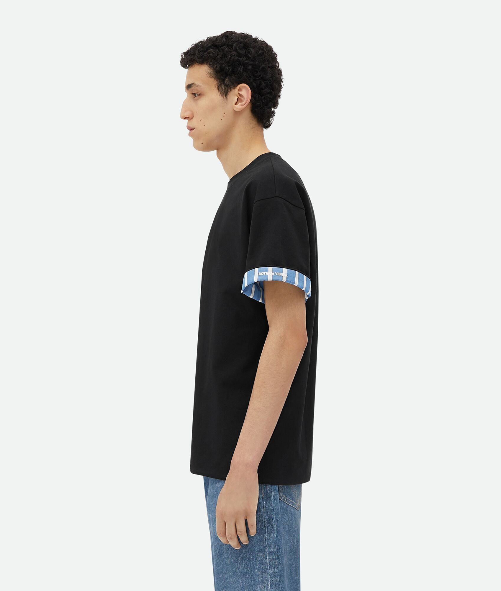 Double Layer Striped Cotton T-Shirt - 2
