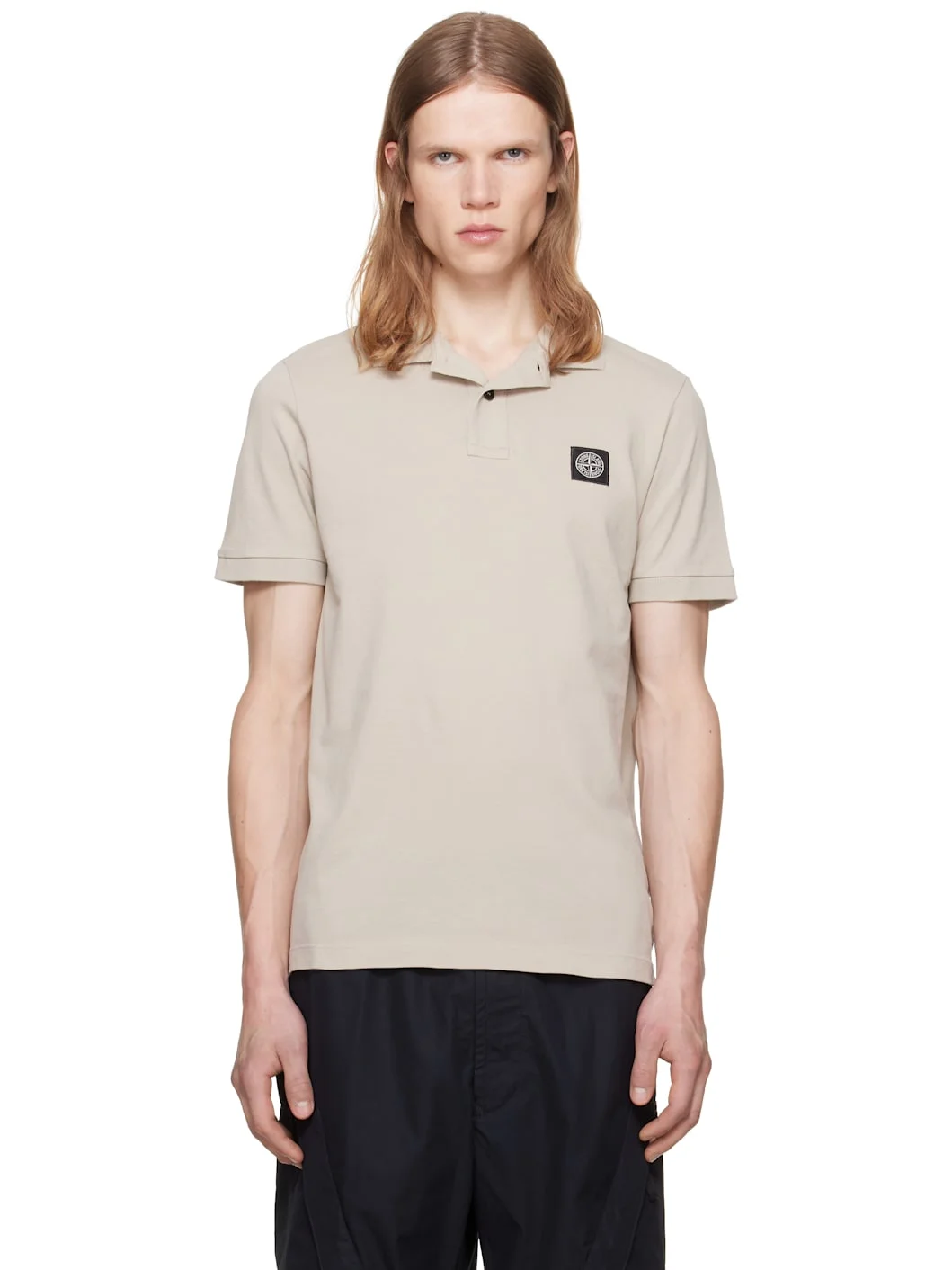 Beige 2200008 Organic Cotton Piqué Stretch Polo - 1