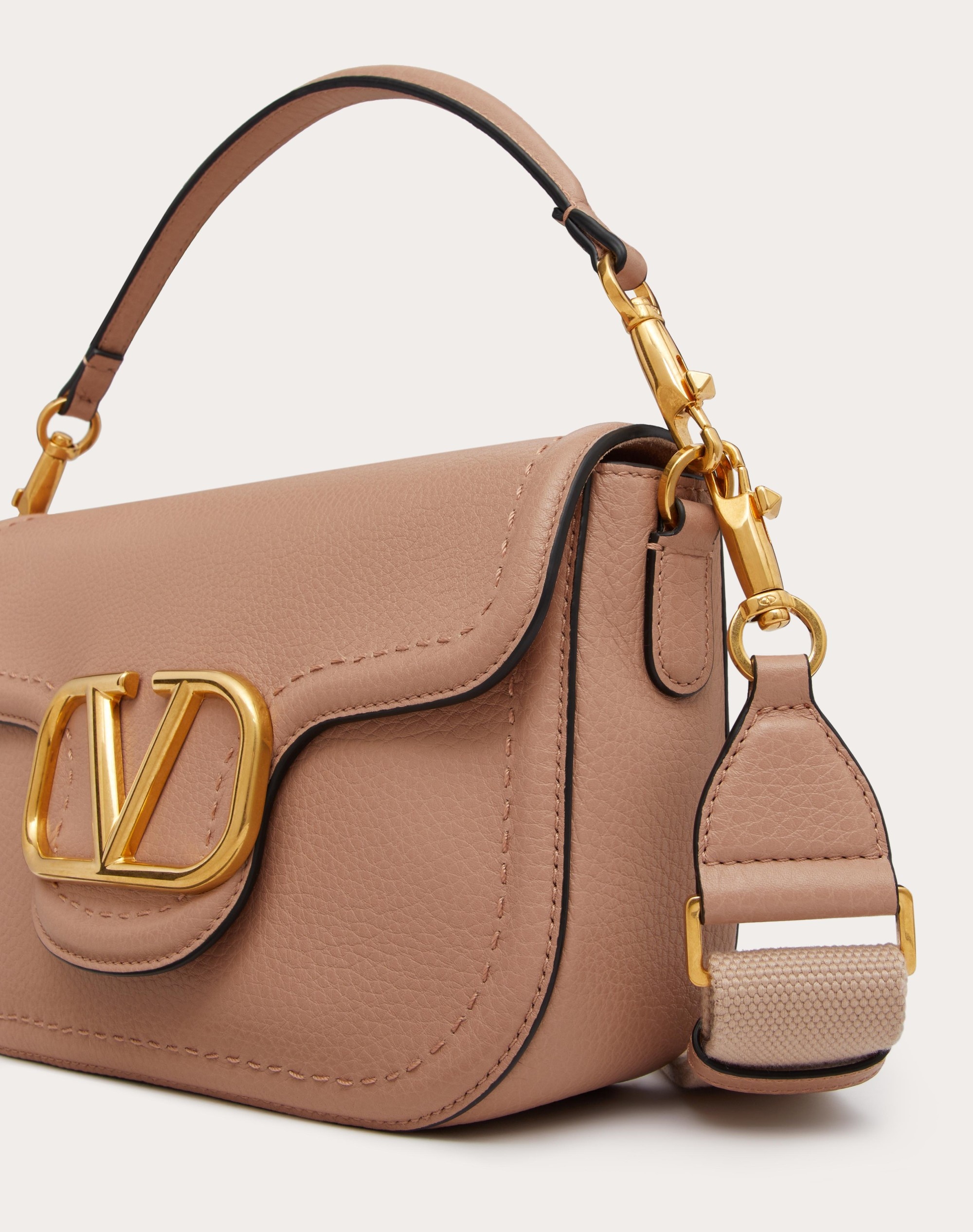 VALENTINO GARAVANI ALLTIME GRAINY CALFSKIN SHOULDER BAG - 8