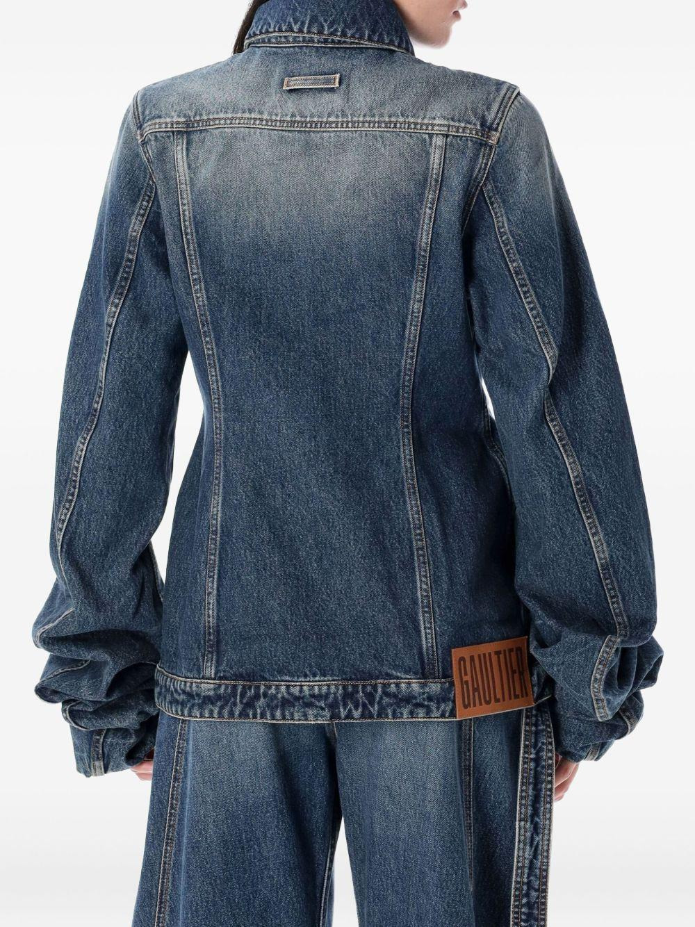 GIUBBINO THE BLUE DENIM JACKET WITH OVERSIZED SLEEVES JEAN PAUL GAULTIER - 3