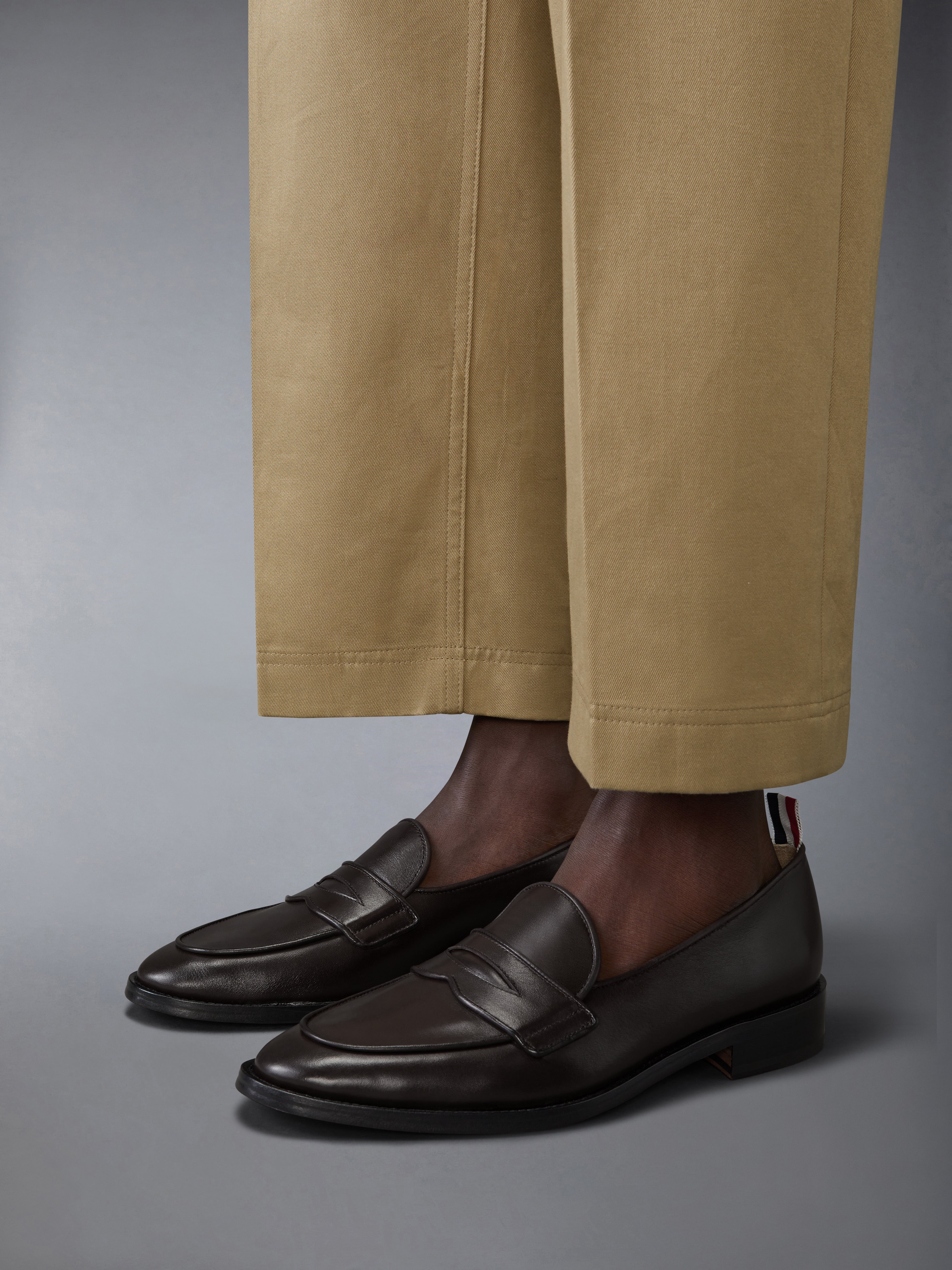VITELLO CALF LEATHER VARSITY PENNY LOAFER - 4