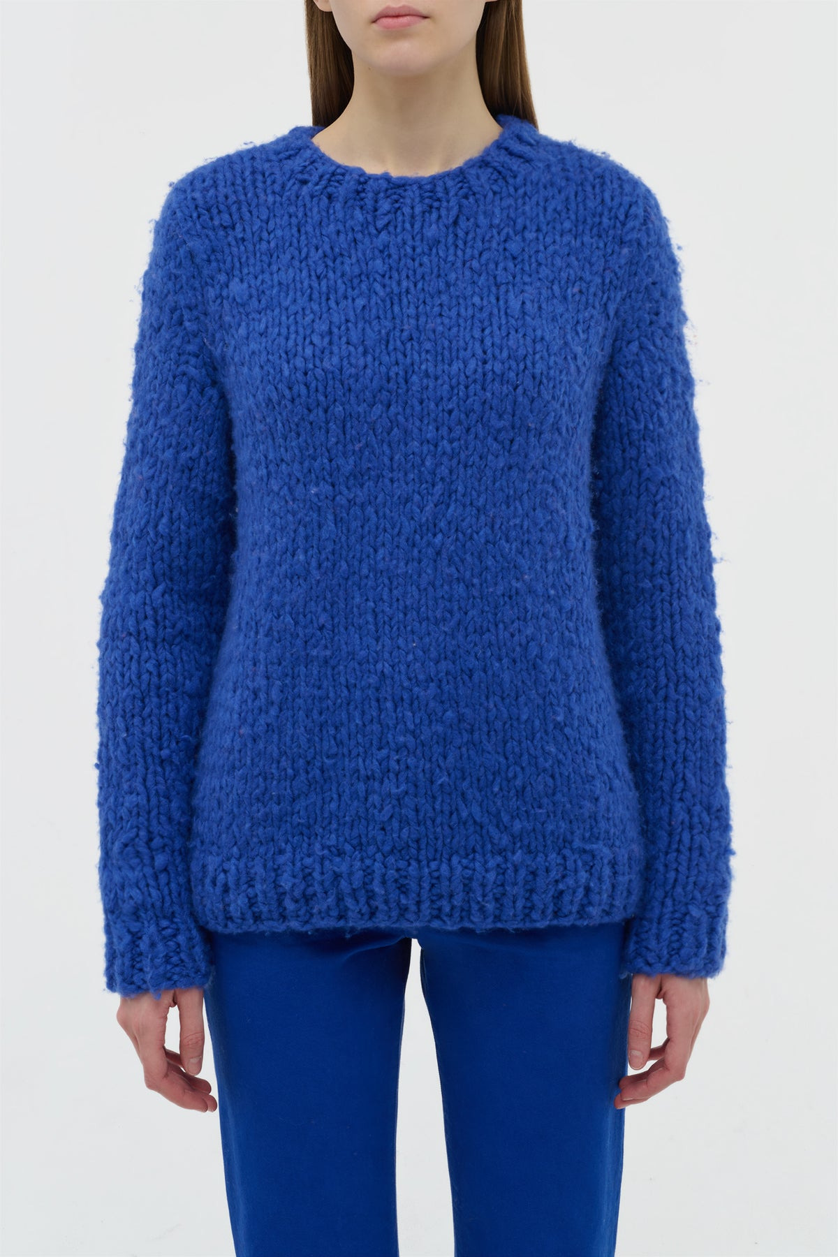 Lawrence Knit Sweater in Cobalt Welfat Cashmere - 2