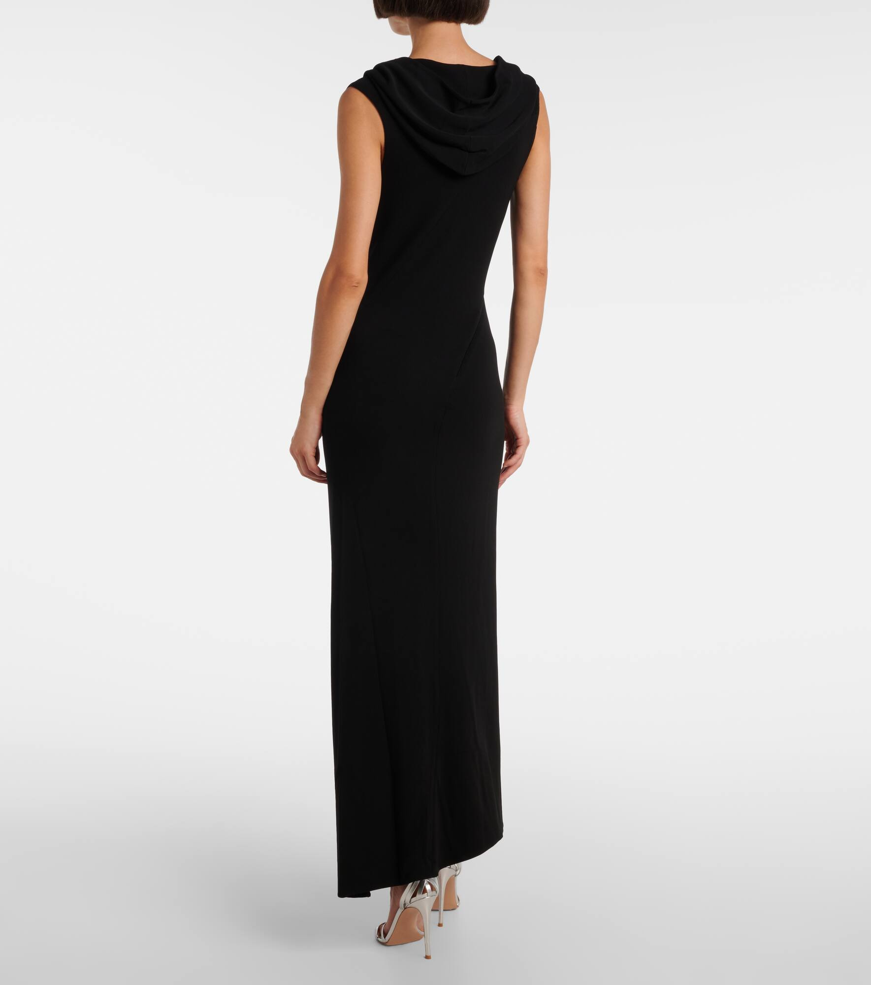 Asymmetric jersey gown - 3