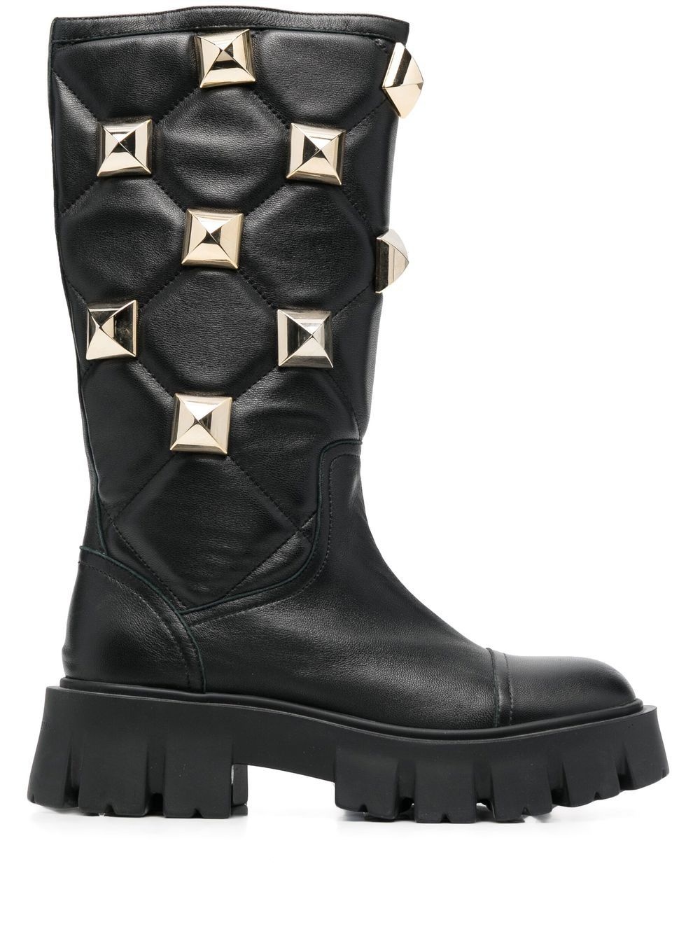 stud-embellished mid-calf boots - 1