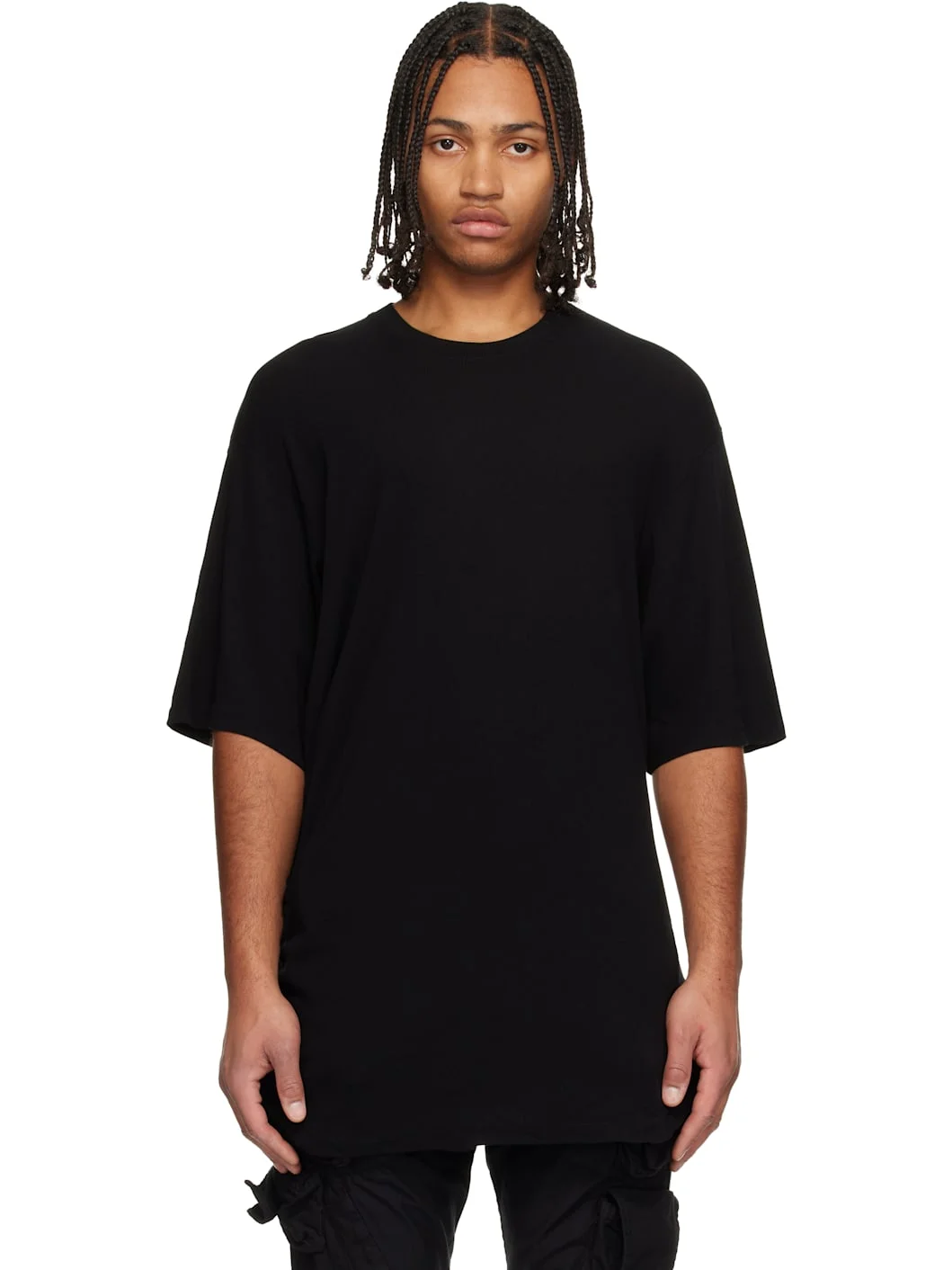 Black Europa Drape T-shirt - 1