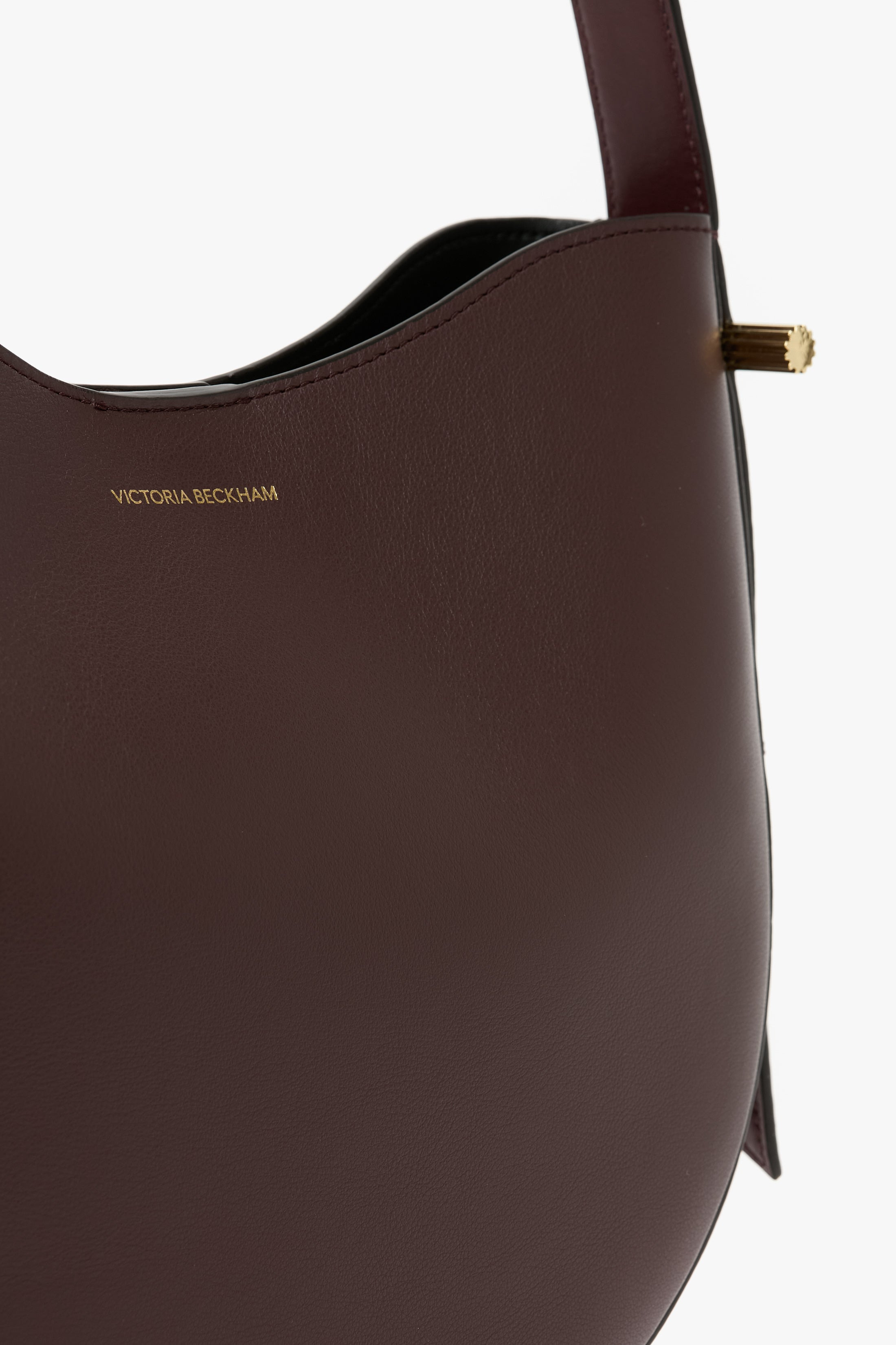 Dia Hobo Bag In Burgundy Smooth Leather - 6