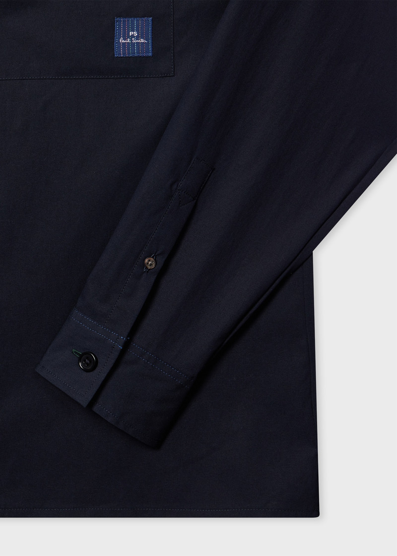 Paul Smith Navy Cotton-Nylon Double Pocket Overshirt outlook