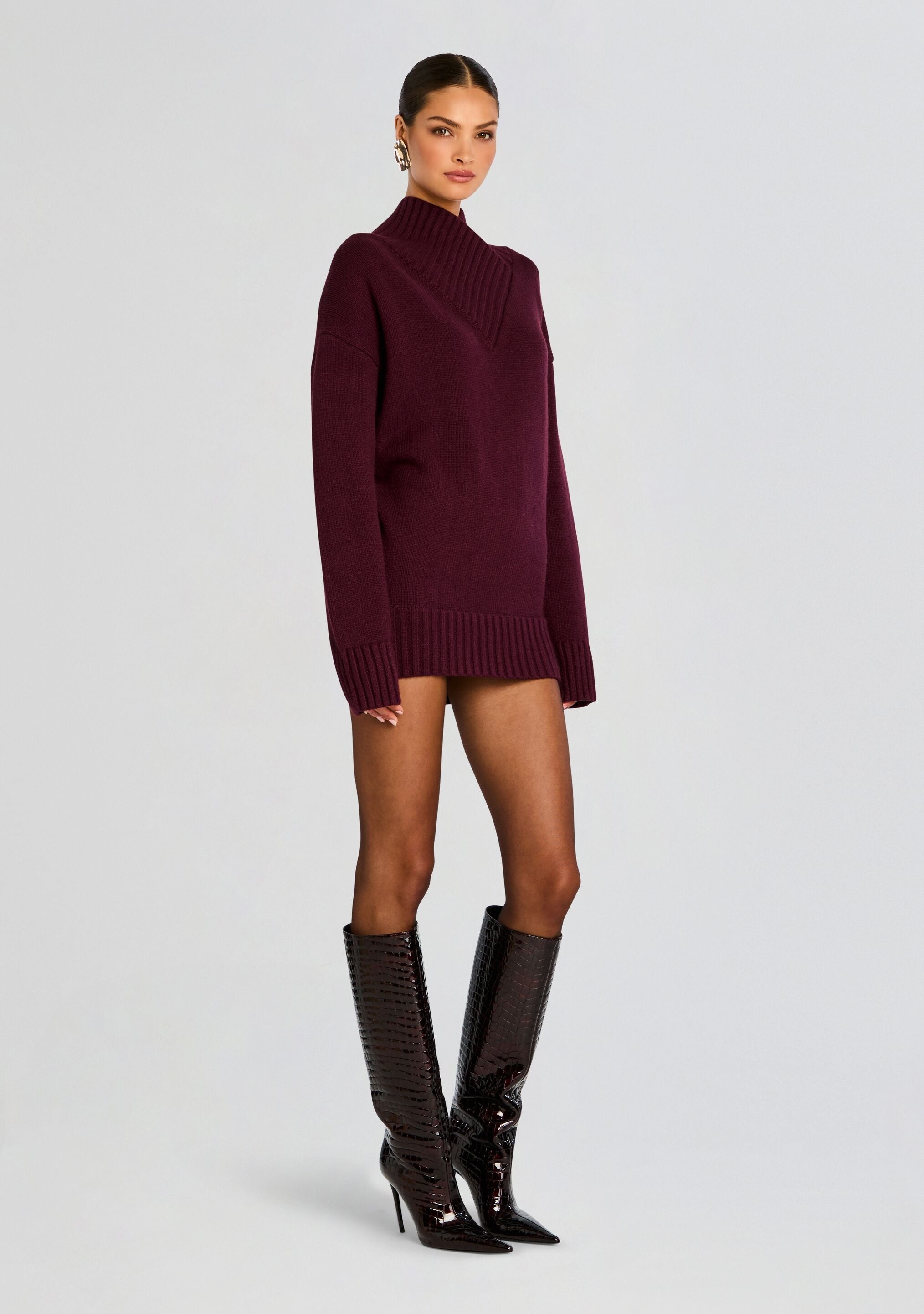 DESSA CHUNKY KNIT SWEATER DRESS - 3
