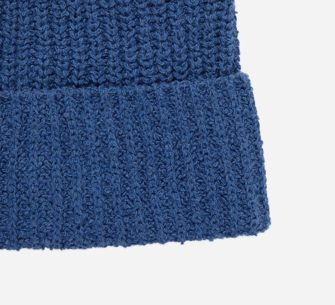 Cotton Watch Cap - Lapis Boucle - 2