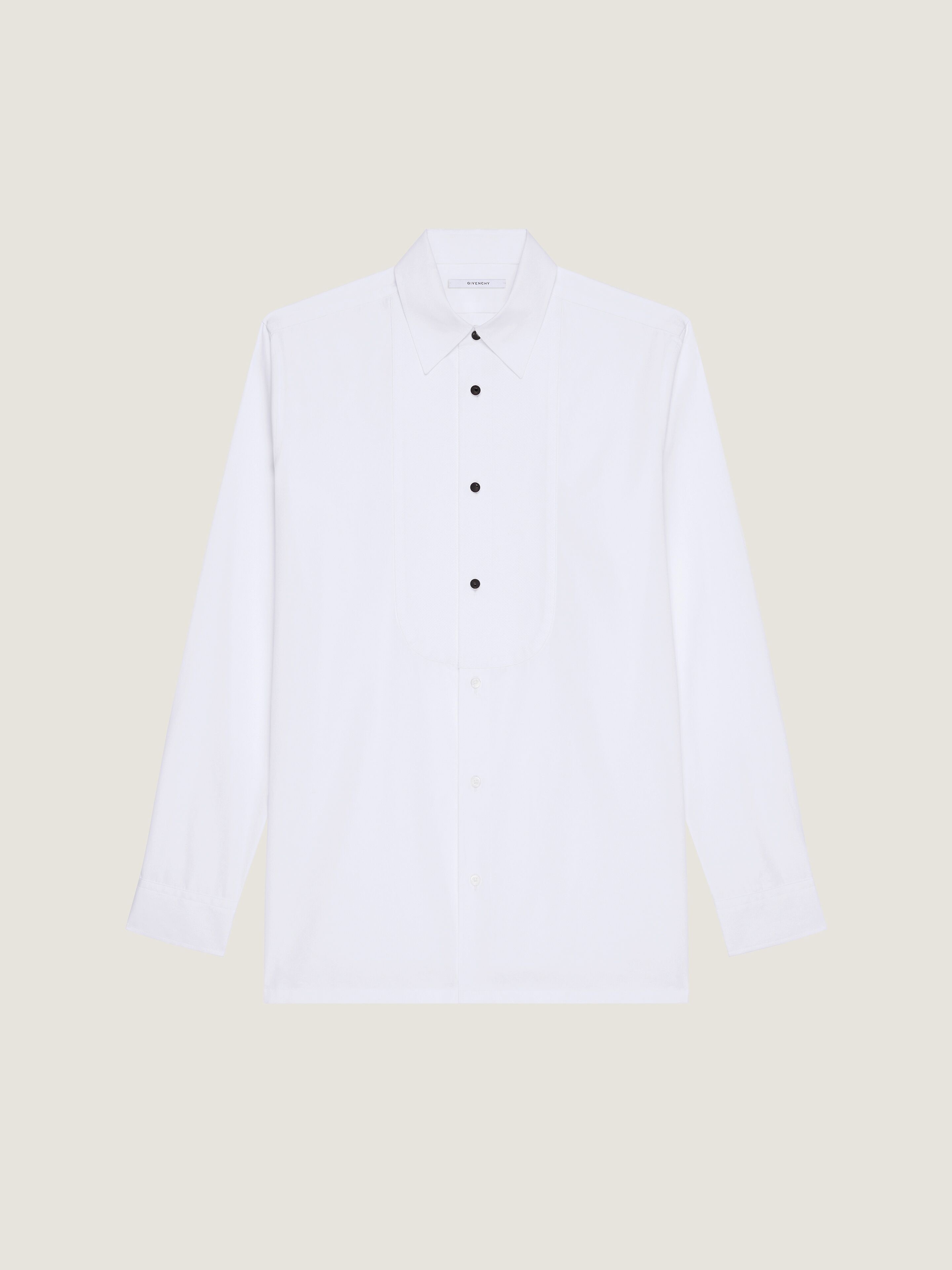 SHIRT IN POPLIN WITH PLASTRON - 1