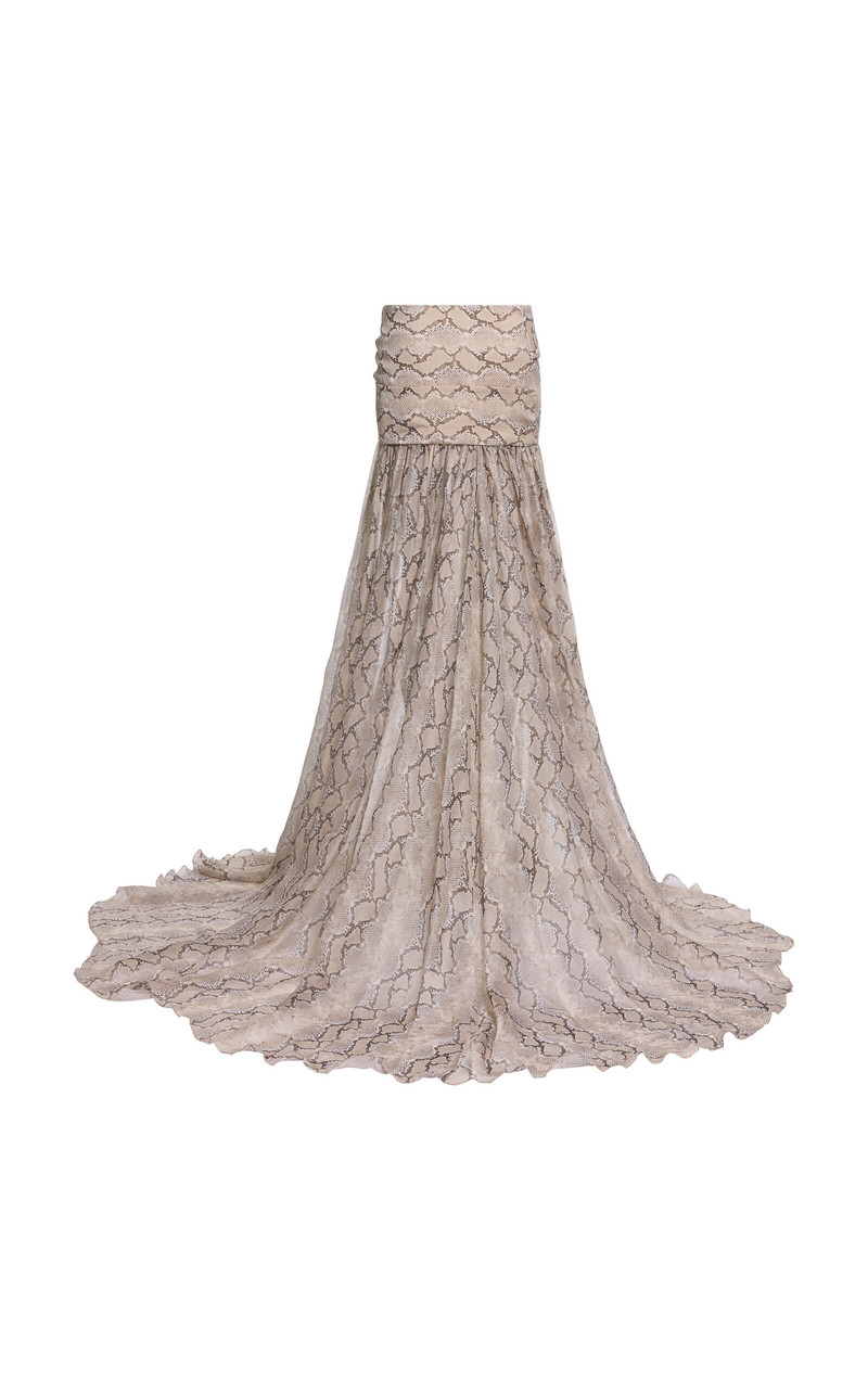 Printed Chiffon Long Skirt animal 5