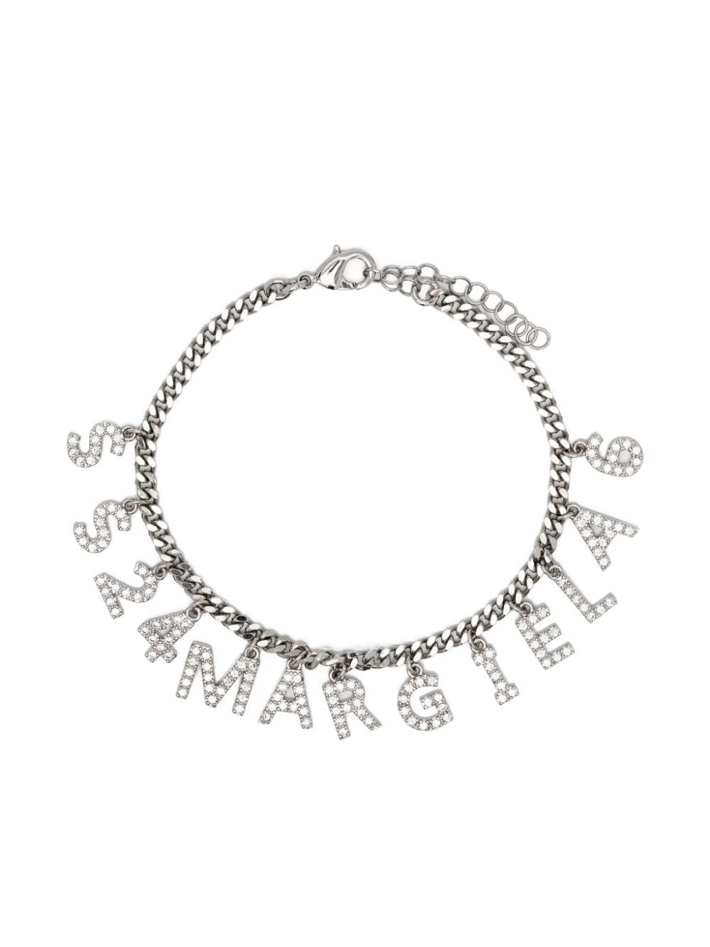 logo-charm chain-link bracelet - 1