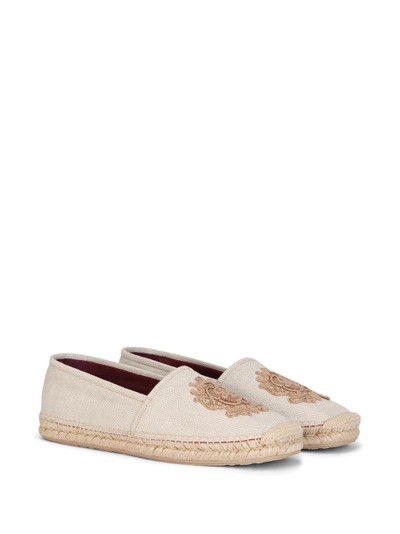 Dolce & Gabbana monogram embroidery espadrilles outlook