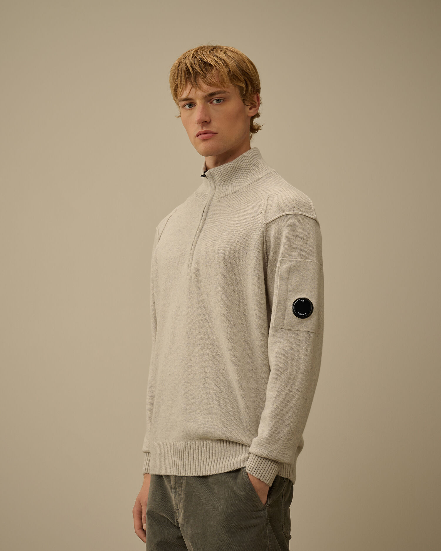 Lambswool GRS Half Zip Sweater - 3