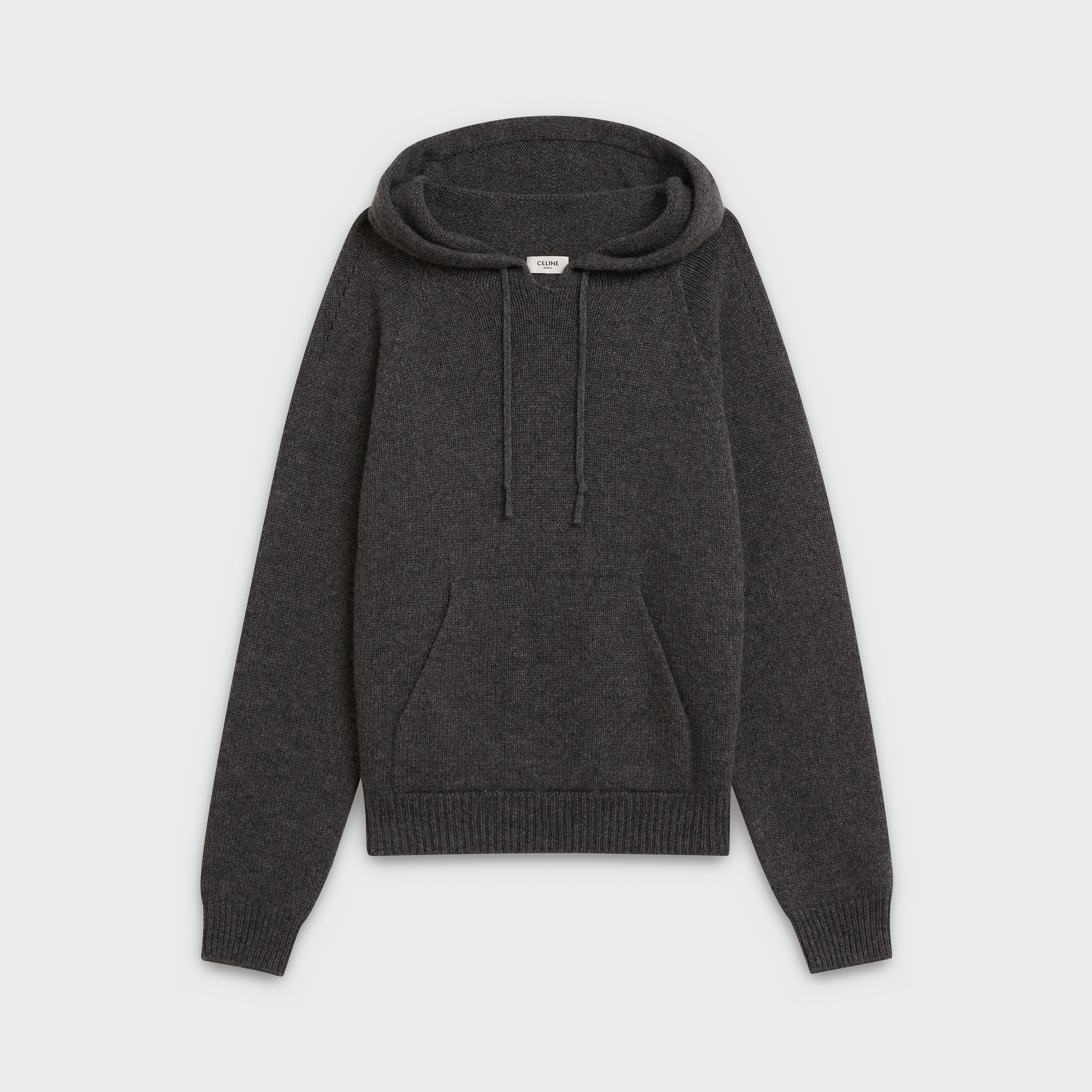 SWEATER WITH HOOD IN SEAMLESS CASHMERE - 1