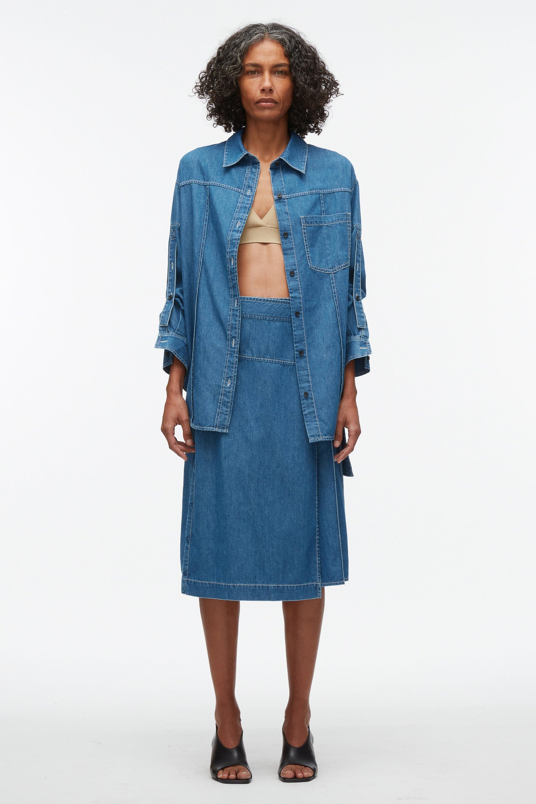 Chambray Oversized Shirt - 2