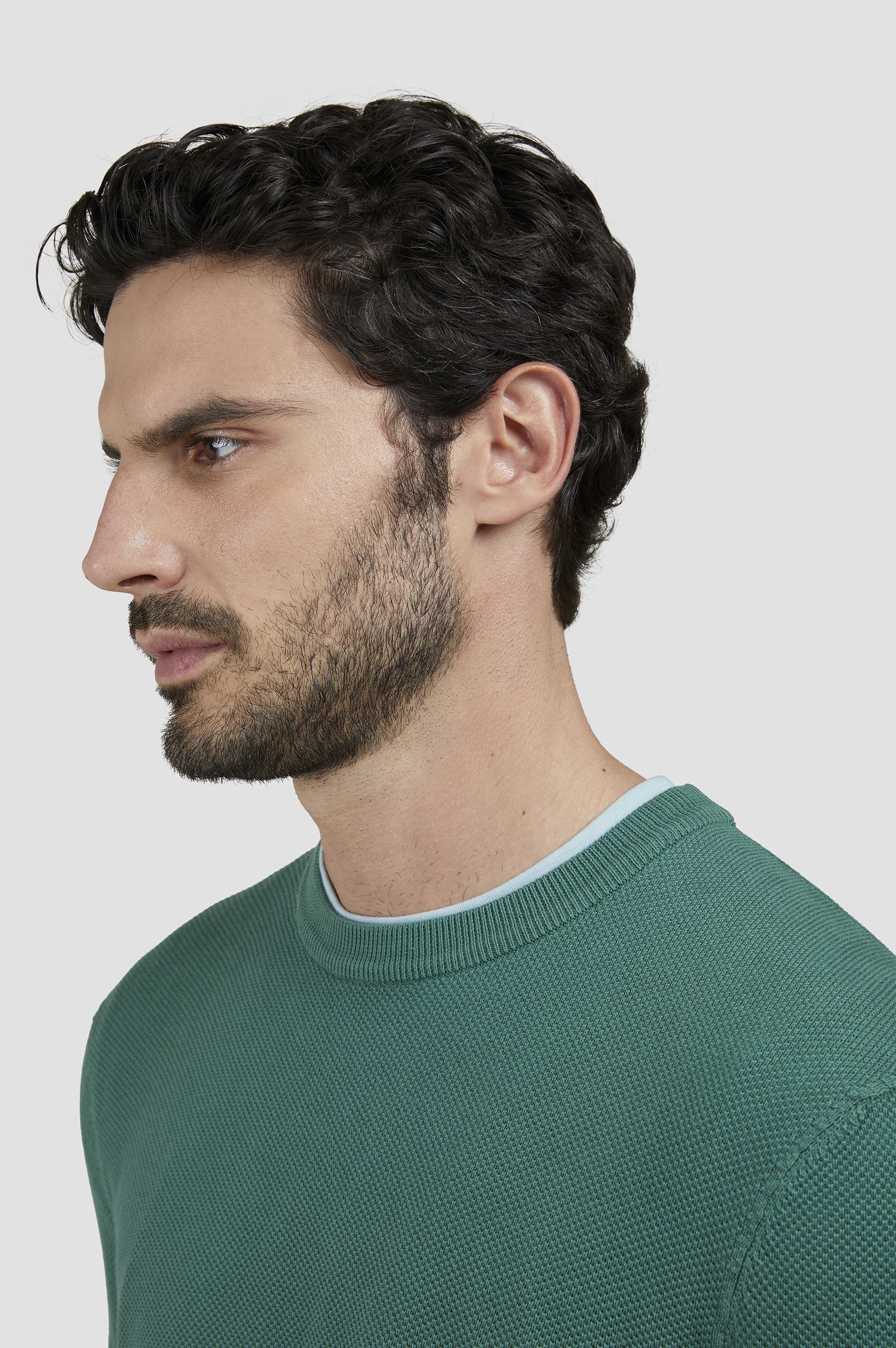 GARMENT-DYED COTTON CREWNECK SWEATER - 4